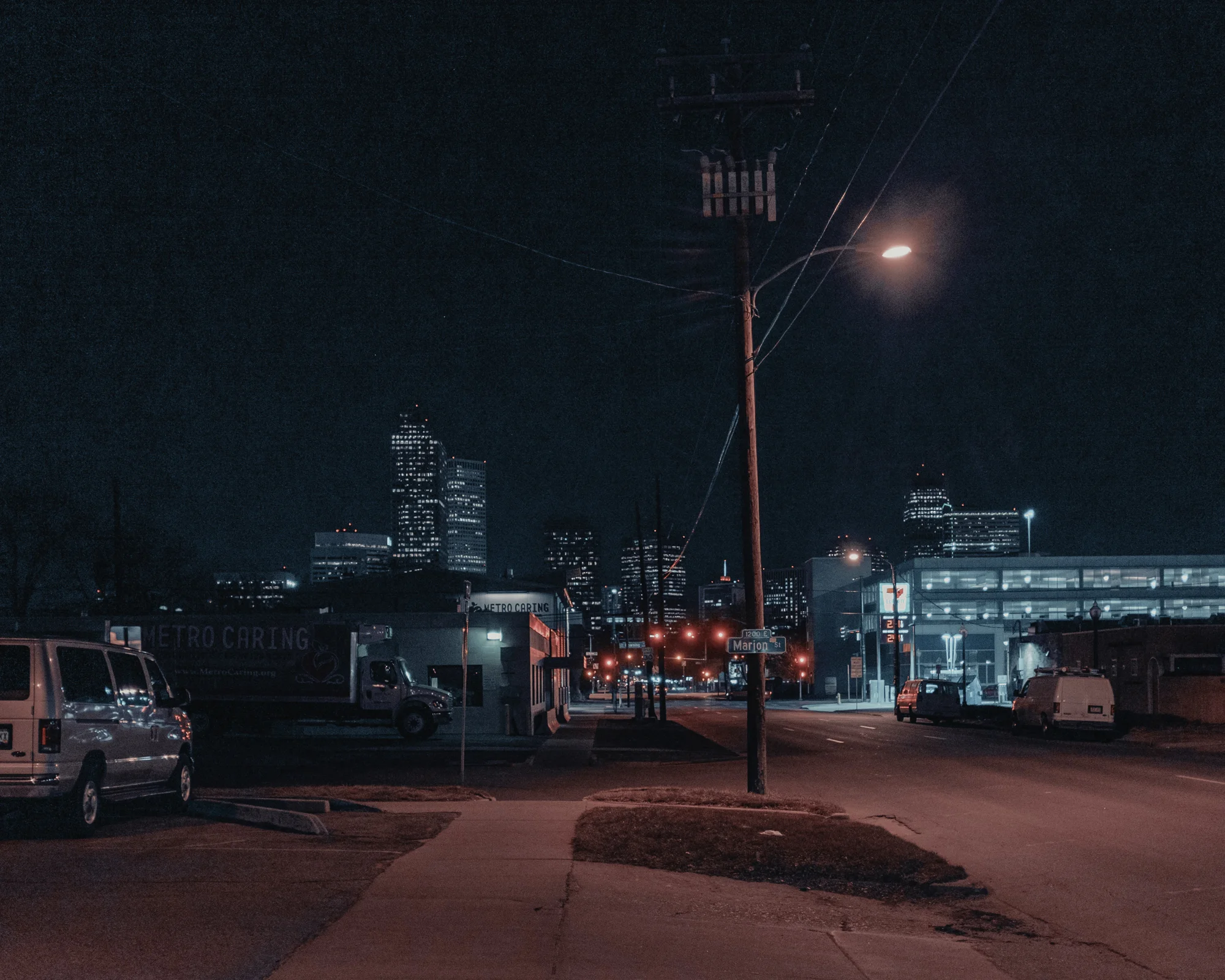 View of Denver from E 18th, Denver, CO 2017 C-Print, Kodak Endura Paper Open Edition, Signed 8”x10” - $45 Contact to Purchase