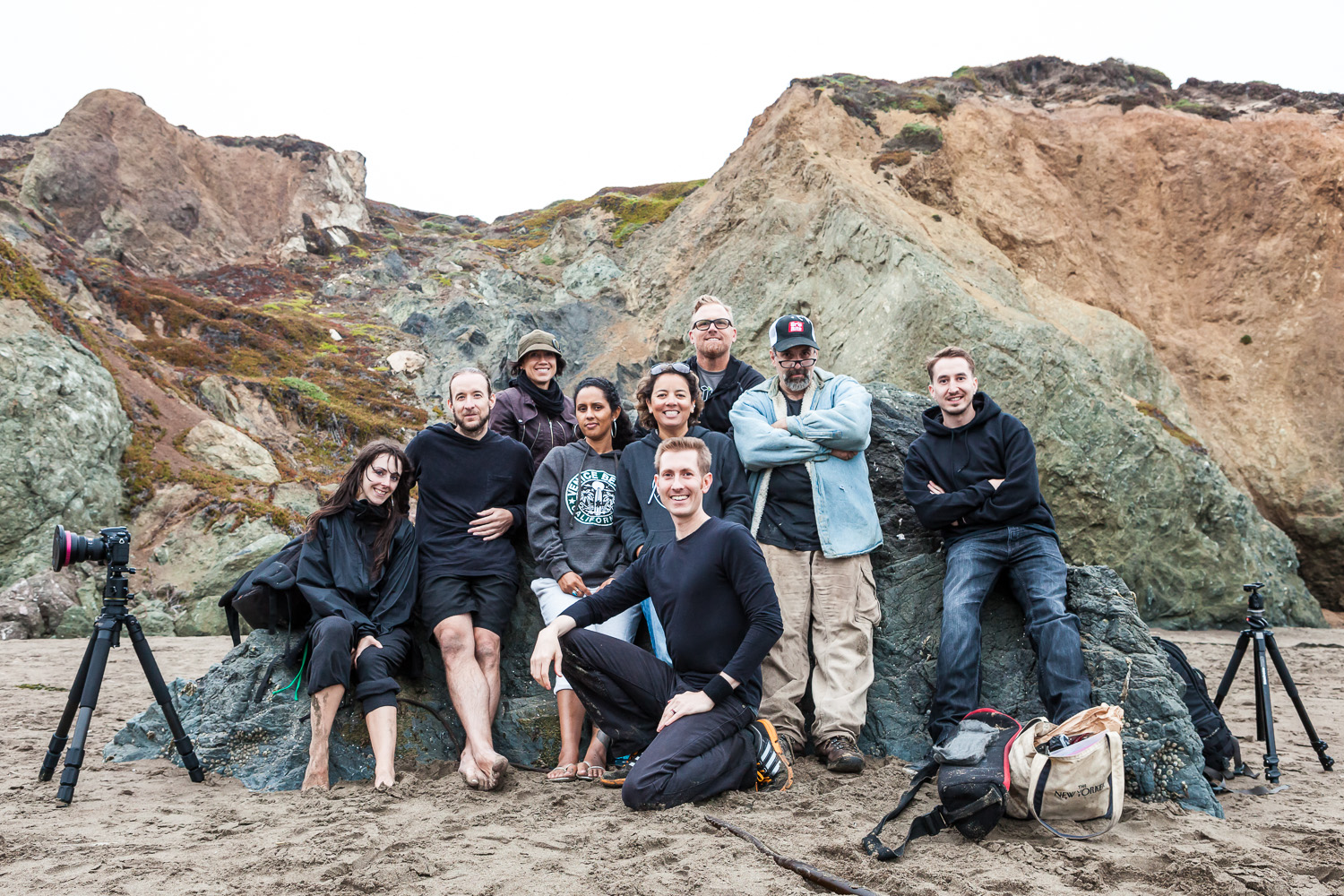 The photo crew at Rodeo Beach
