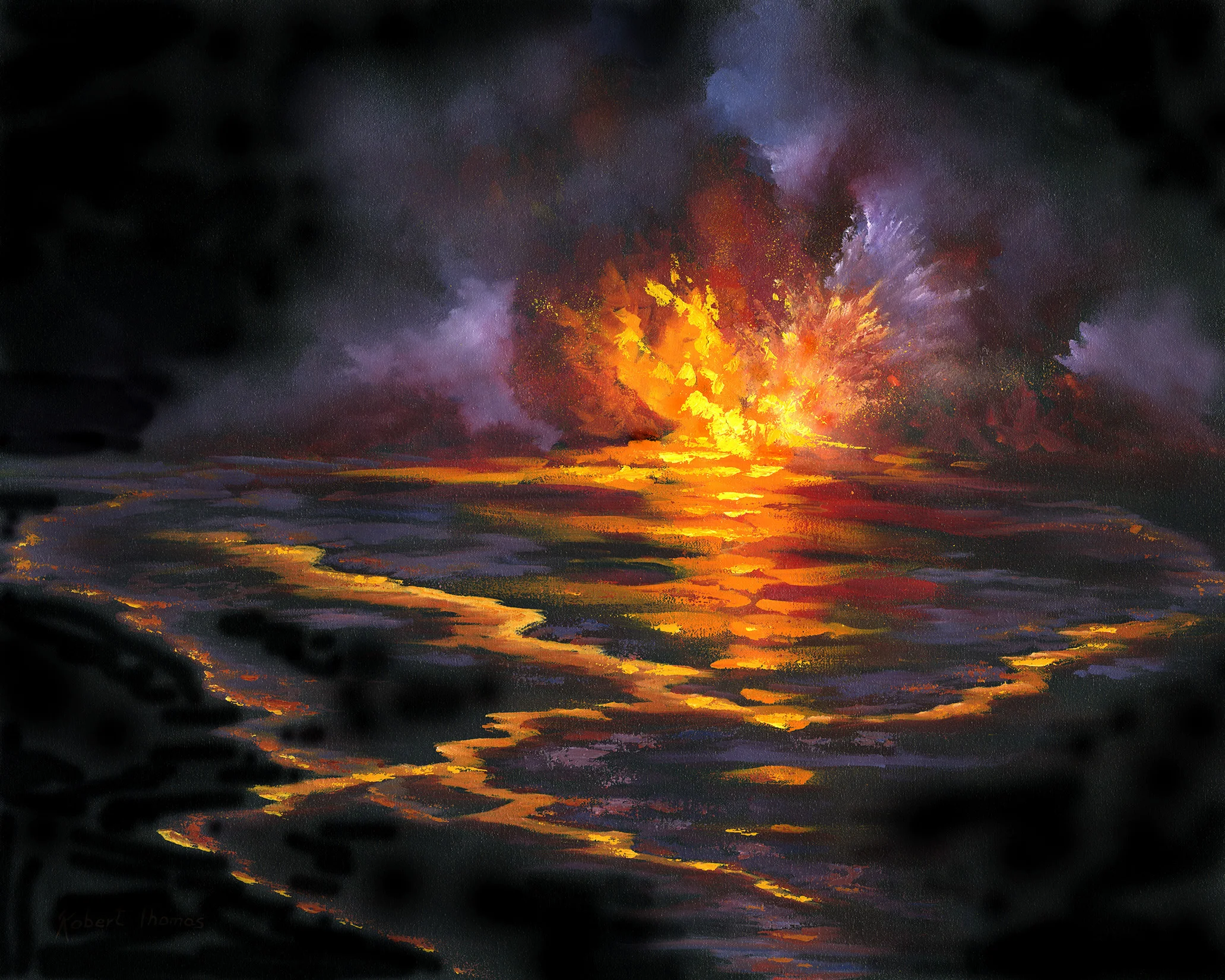 "Volcano Eruption" 24x30