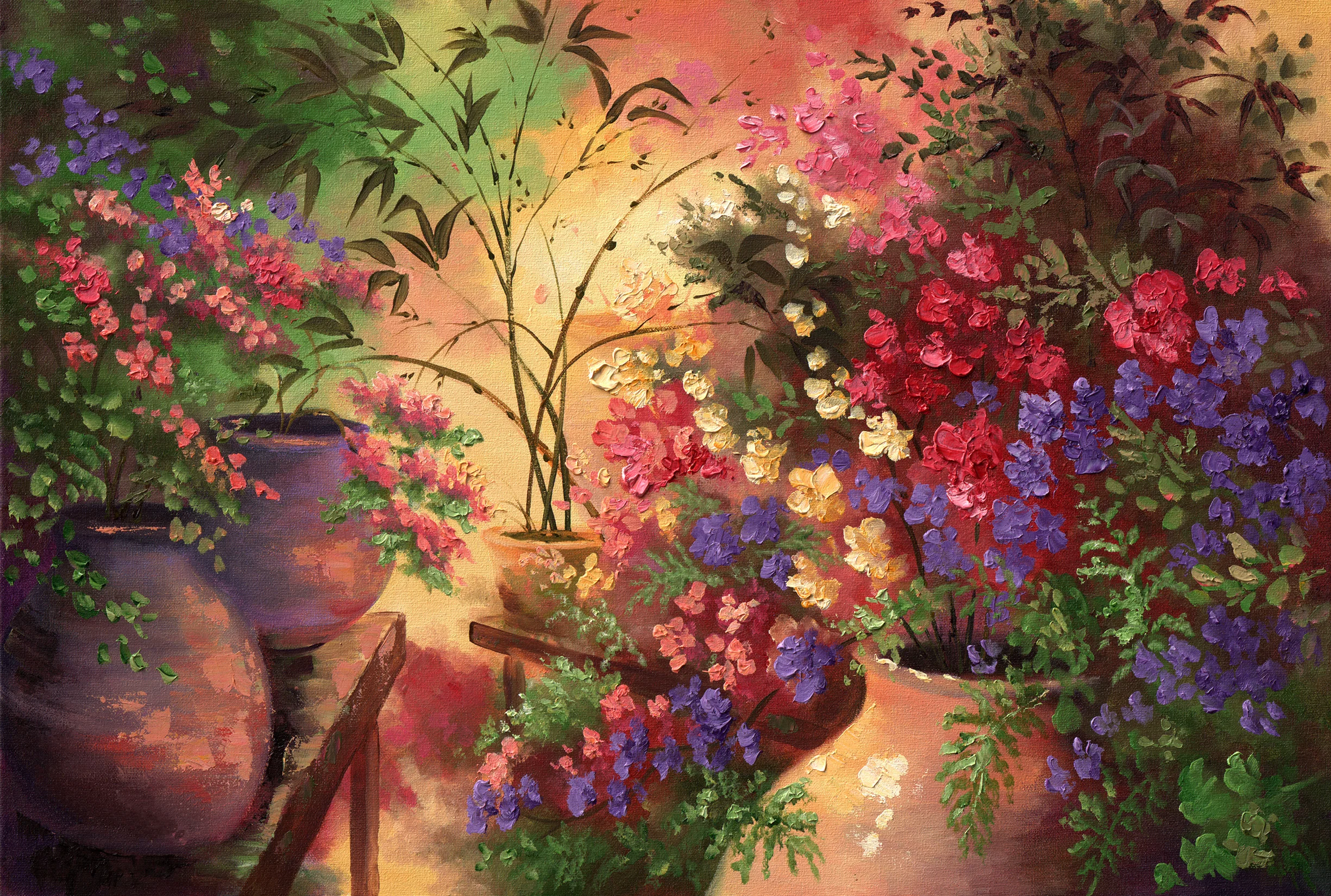 "Potted Garden" 20x30