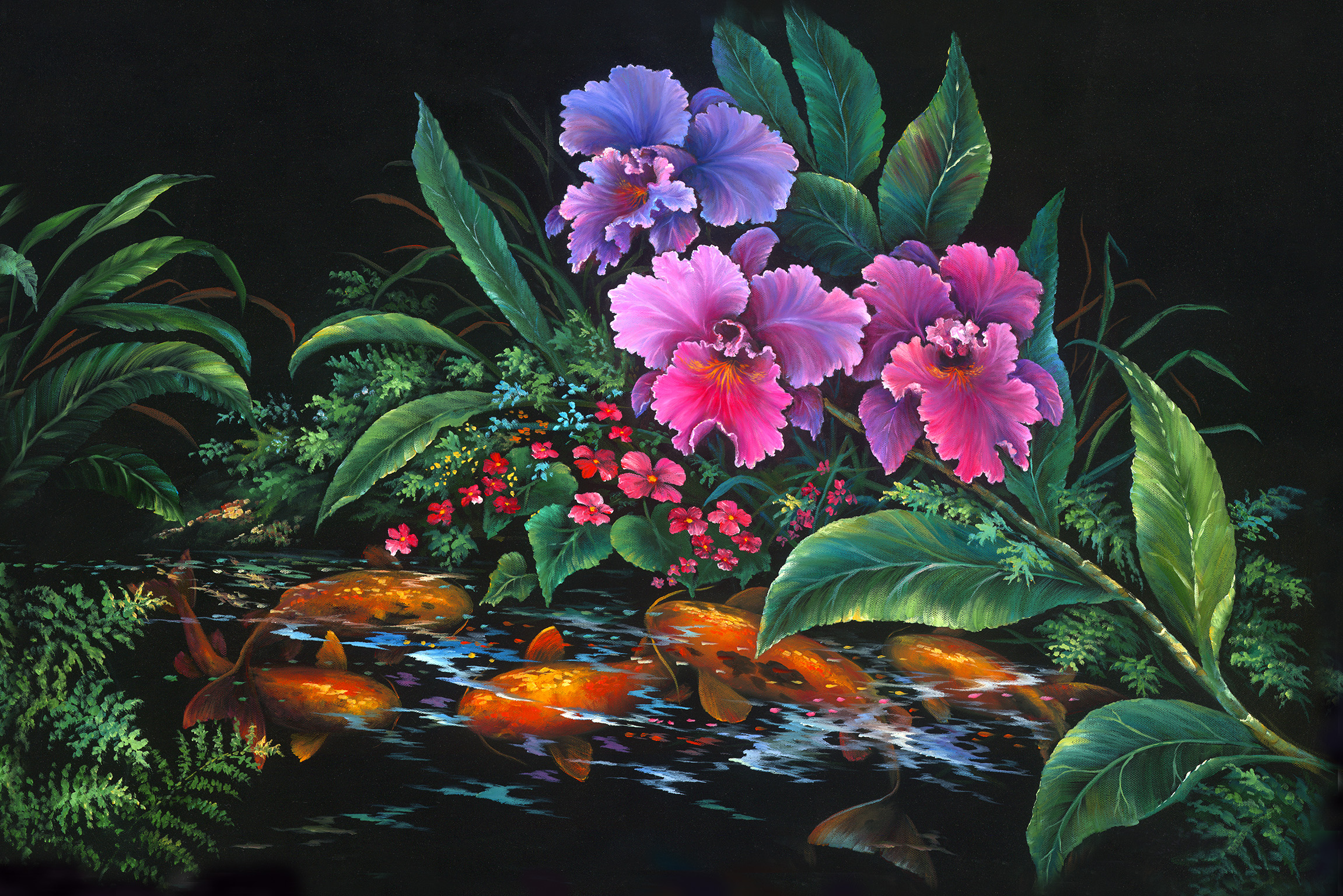 "Orchid Pond" 24x36