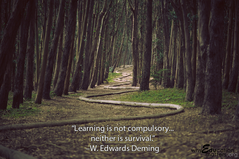 “Learning is not compulsory...  neither is survival.”  –W. Edwards Deming