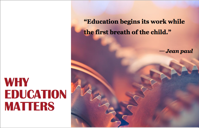 Postcard from Why Education Matters