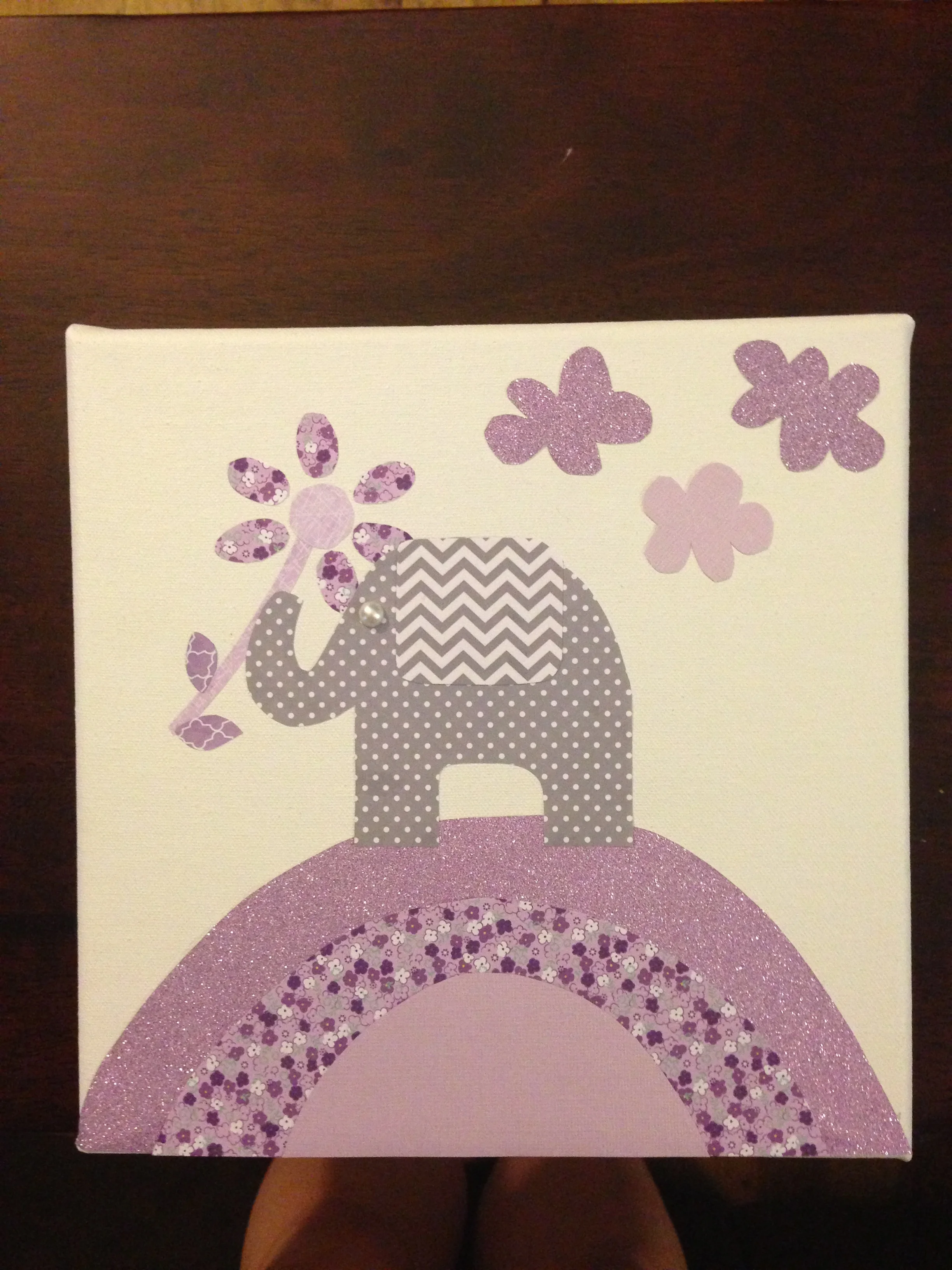 This is by far my favorite creation! Elephant canvas!