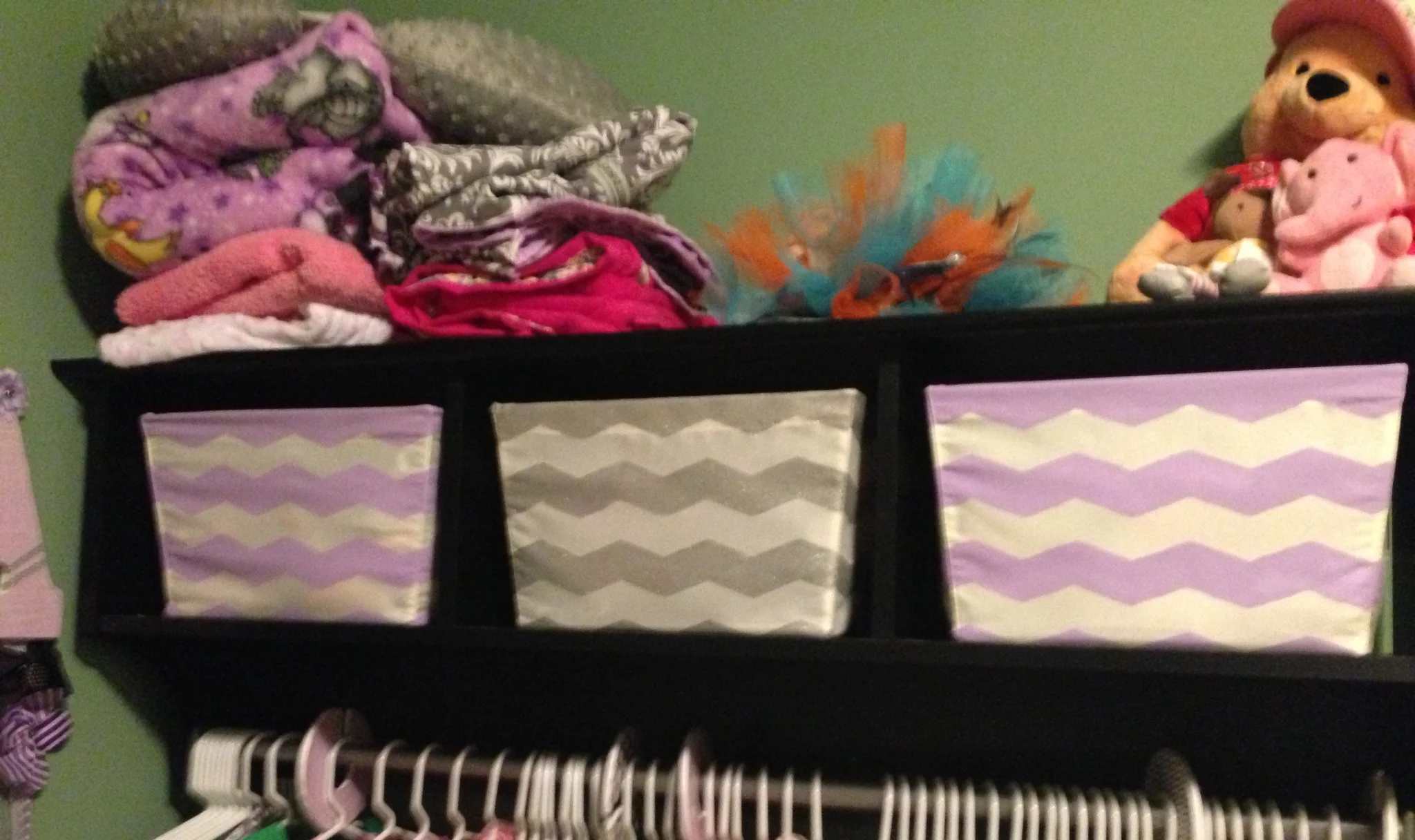 Painted these storage bins