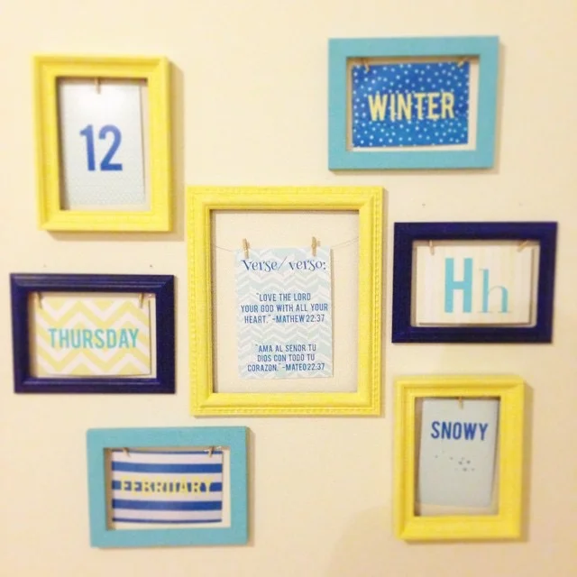 Here is our main tot school wall! I was so pleased with how this turned out, and Alynne loves helping me change the days each morning!