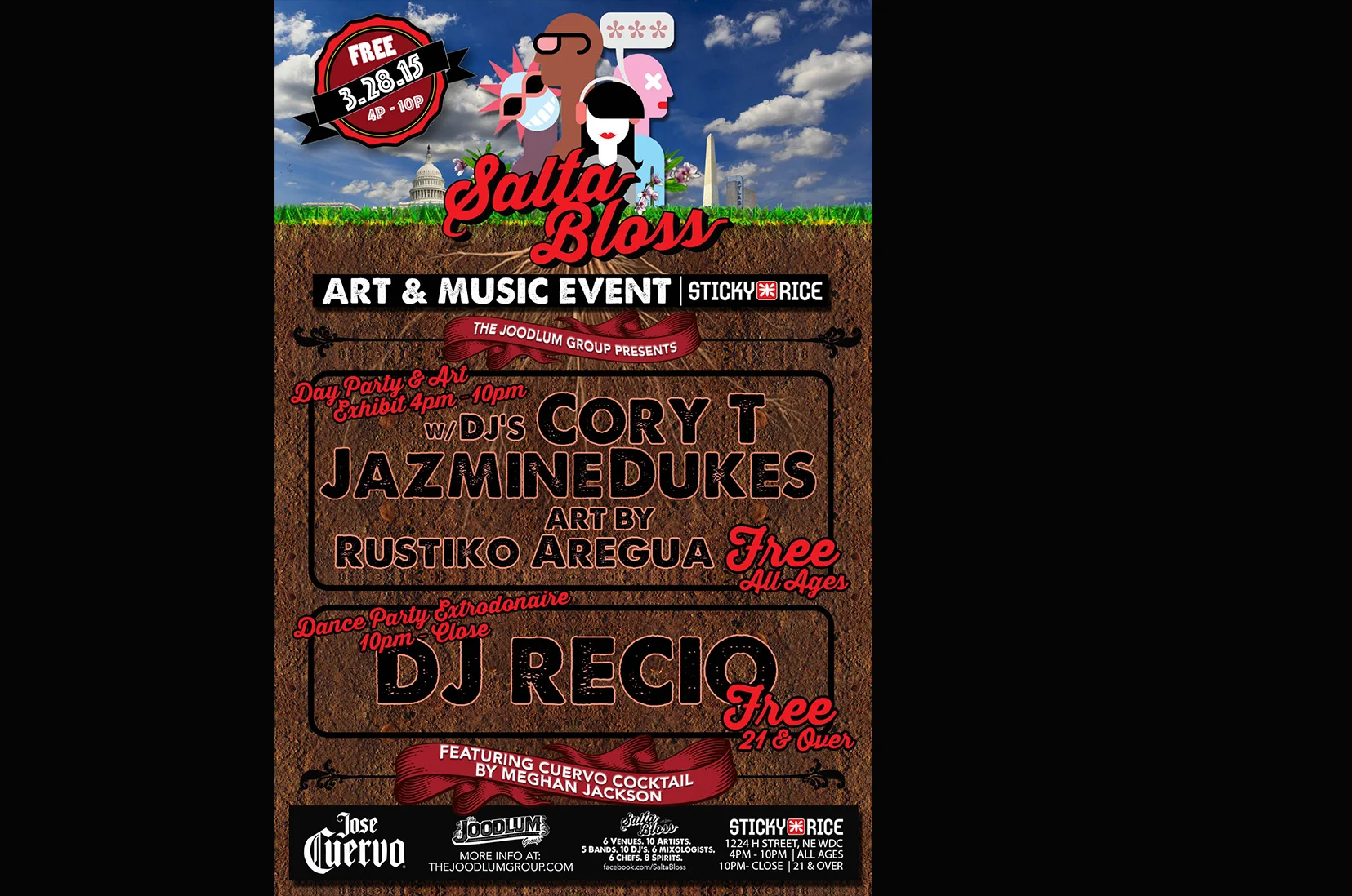 SALTA BLOSS Day Party Art Exhibit & Lat Night Dance Party at STICKY RICE