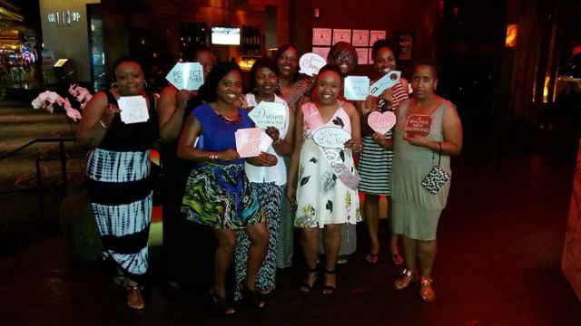 Right before dinner at Japonais restaurant