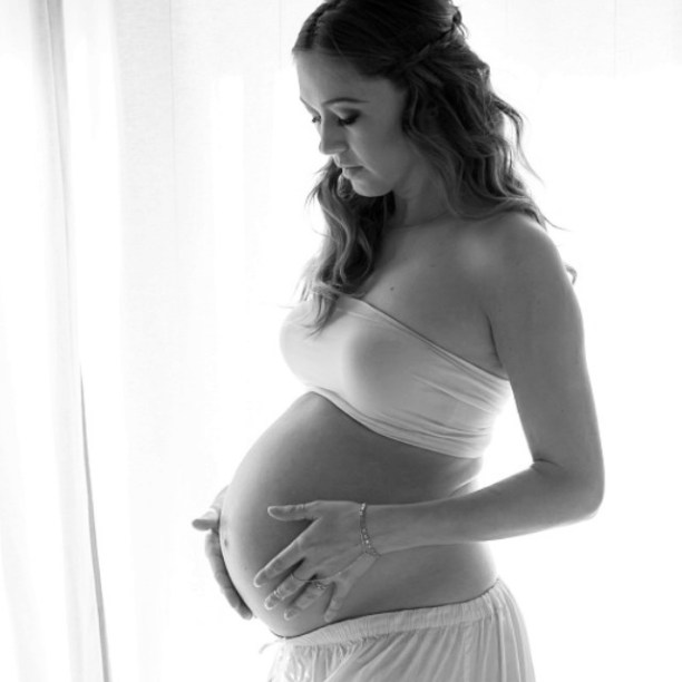 Expecting her first child.
