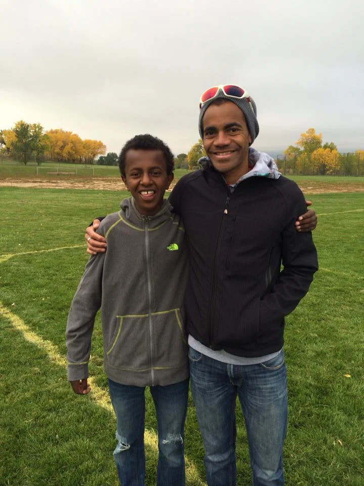 Abreham Anderson meeting for the first time (October 12th) @ his brother's (Ezekiel) Soccer game. 