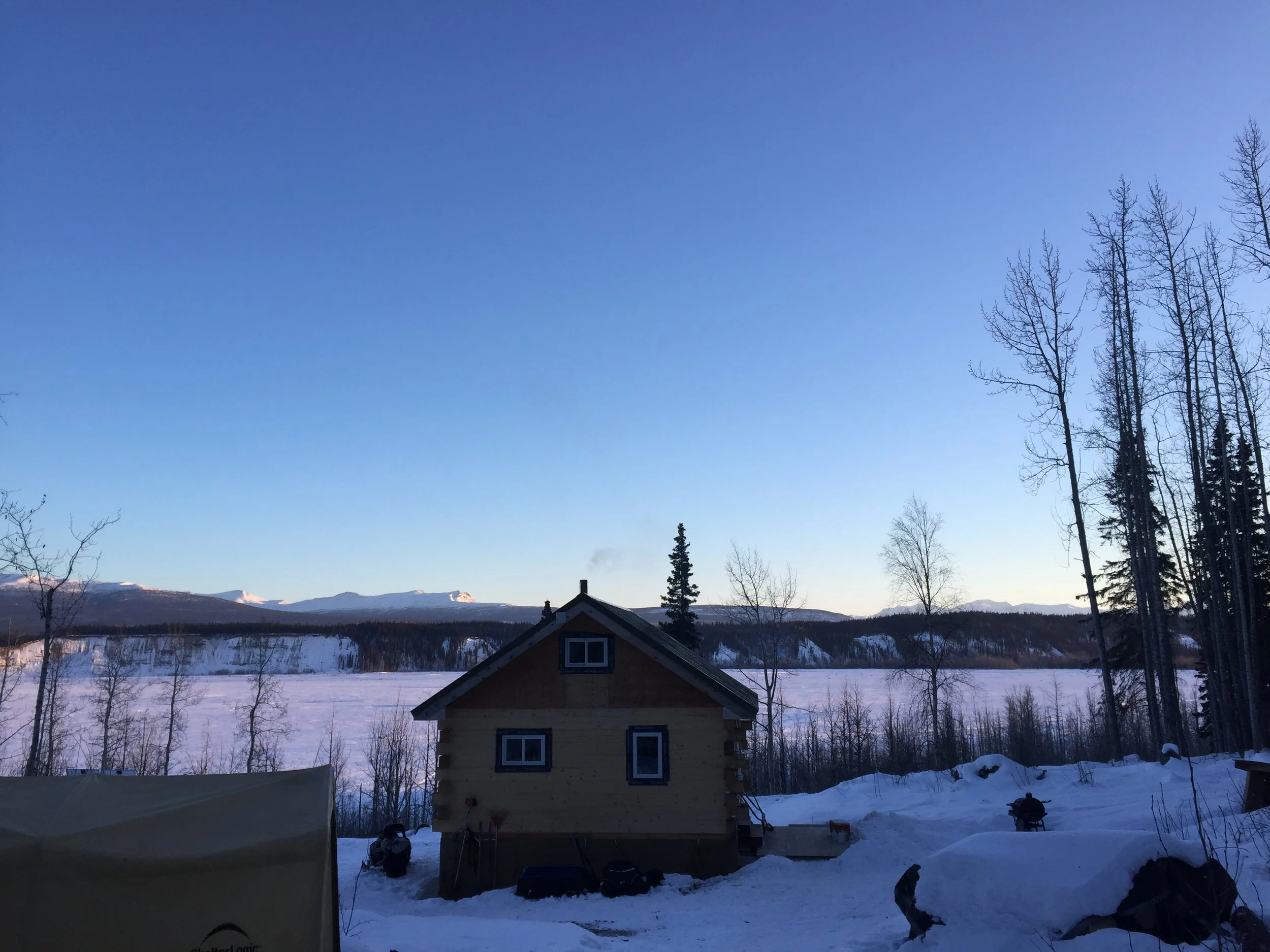 Back home at the cabin in February