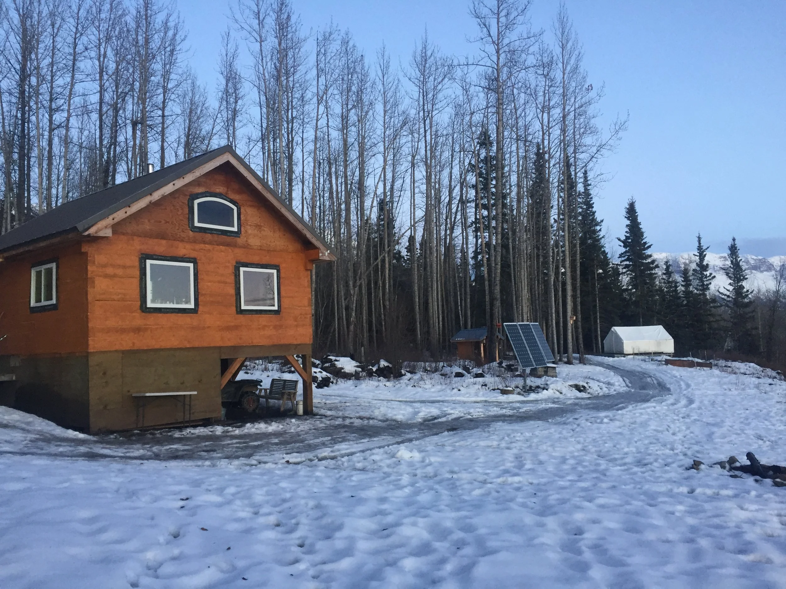 Home sweet home surrounded by a ring of ice
