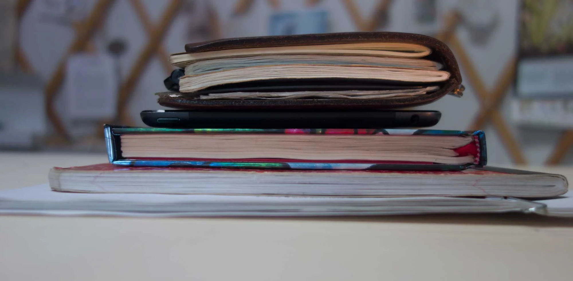 Some of my favorite planning books - Travelers Notebook with my bullet journal and a few lined journals for writing