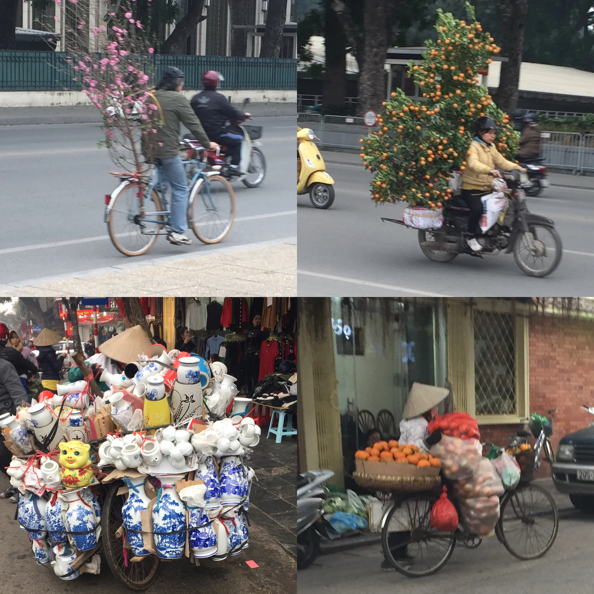 Not illustrated, but a photo "field guide" of ways to carry things on bikes in Hanoi, Vietnam