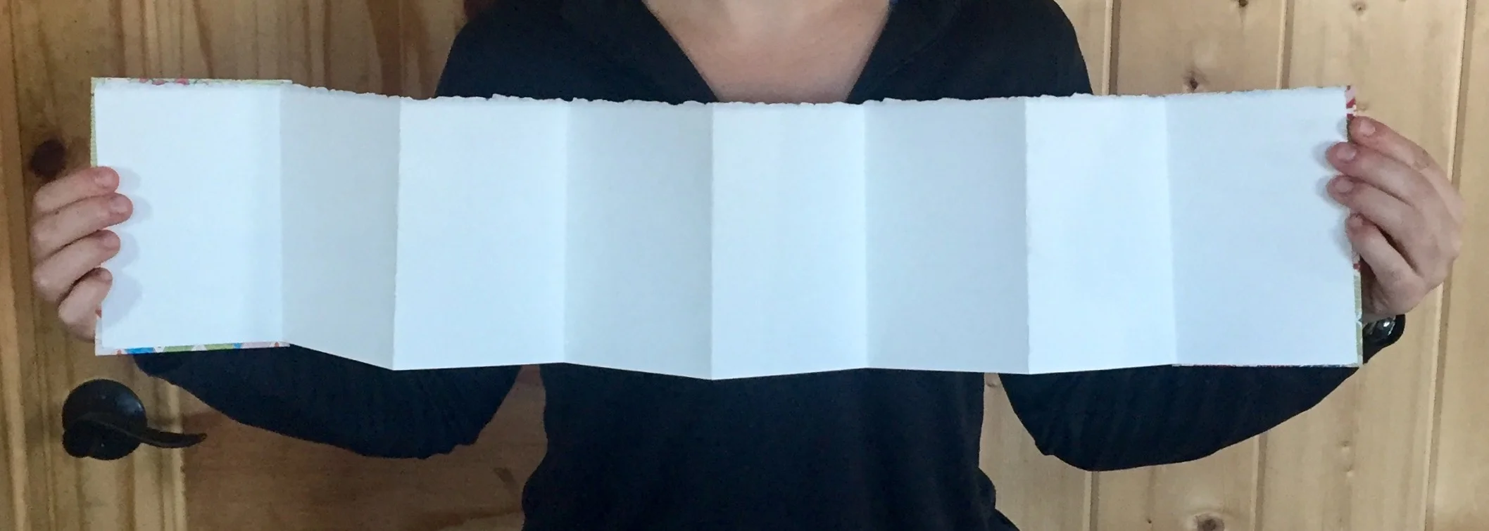 So many possibilities in a blank accordion sketchbook!