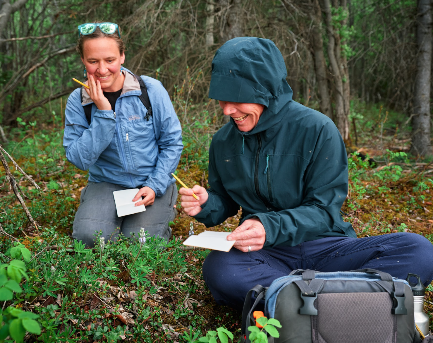  Enjoying the forest with the McCarthy Nature Journal Group. Photo by Dean Merrill 