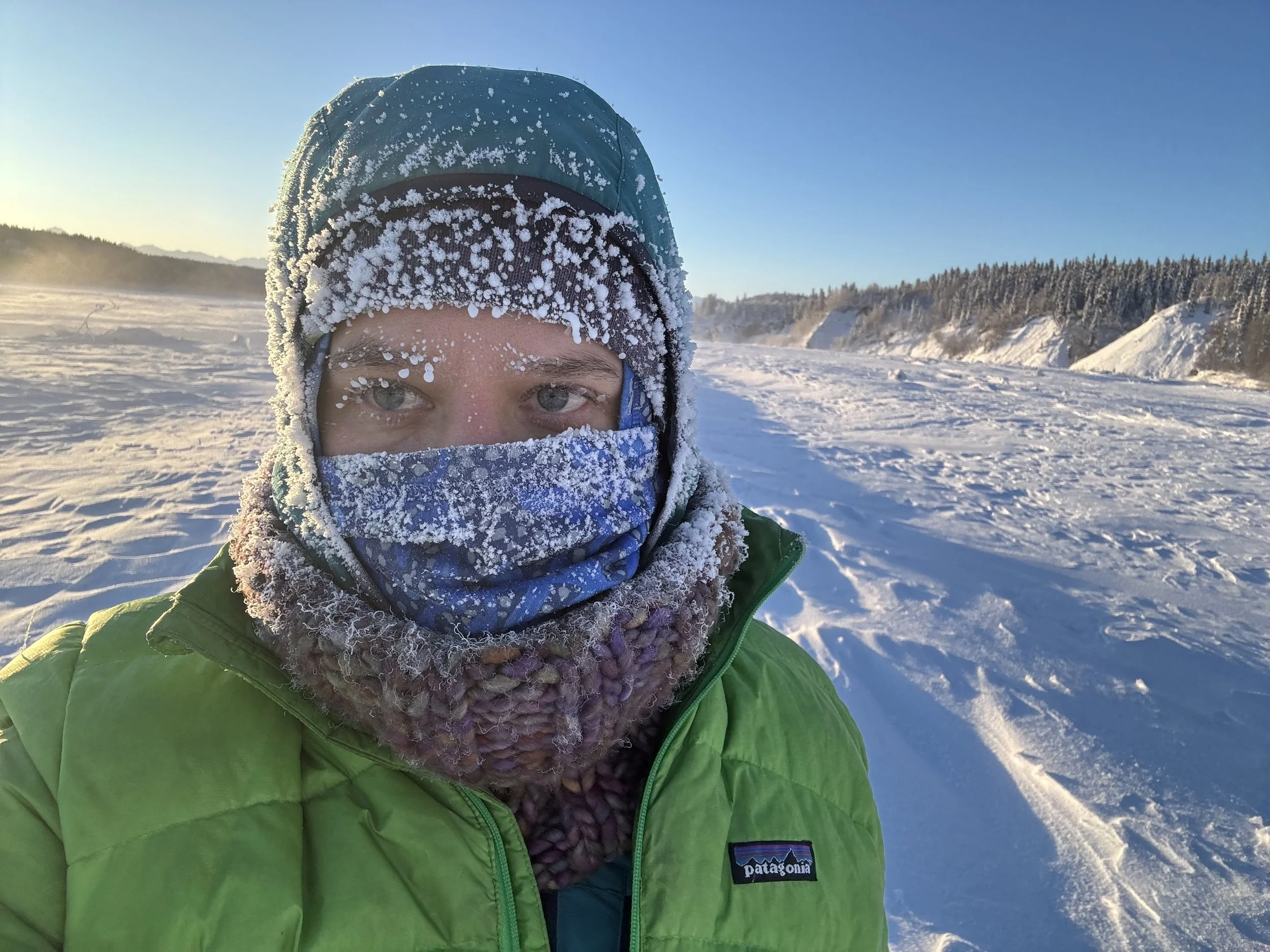  Out walking on the Nizina River on a cold January day 