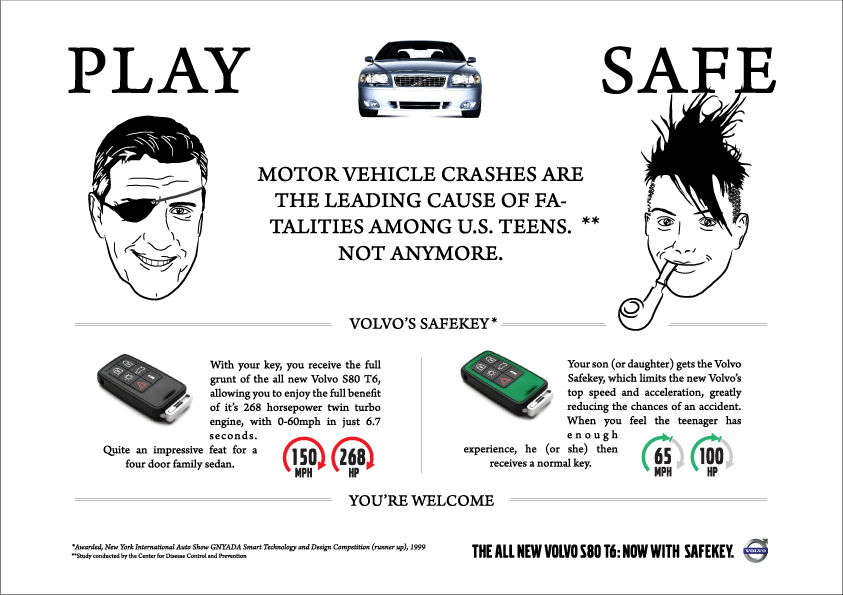A print ad that for the Safekey (click to view larger).