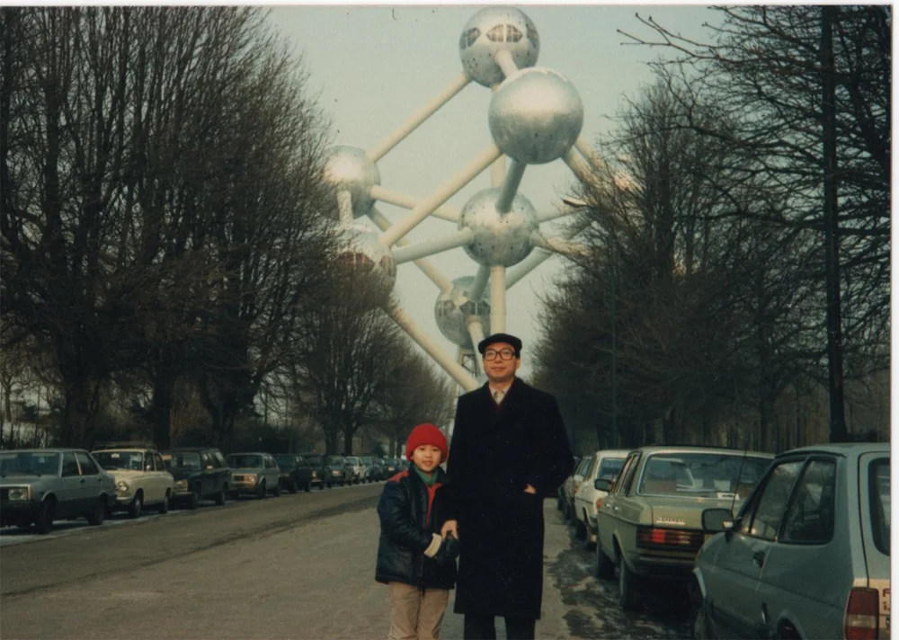 In Belgium with my Dad. He gave me my first motorbike and taught me how to drive... when I was eleven.