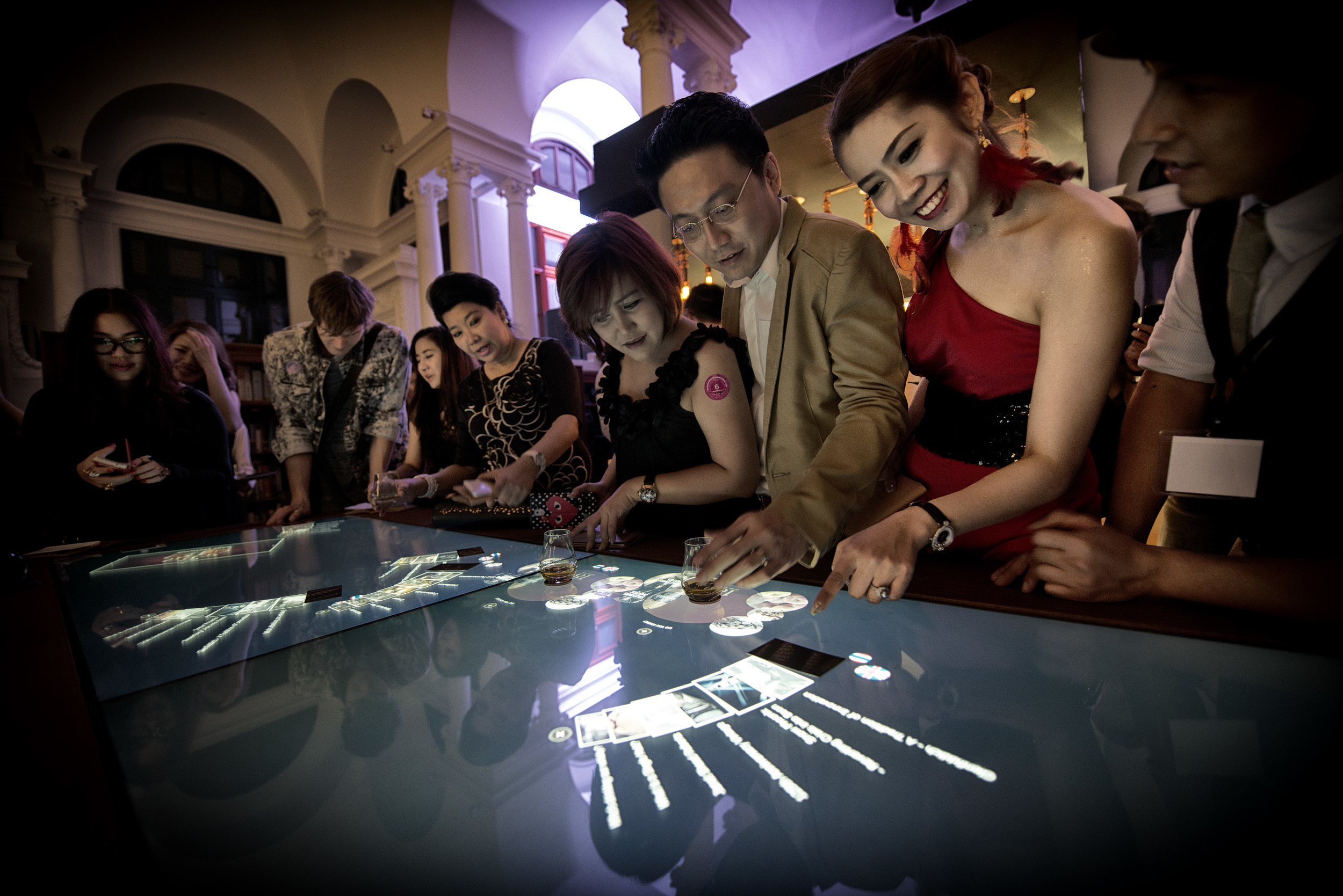Guests discover more about The Glenfiddich Experience through the use of a real-time interactive table designed by Make Studios. 