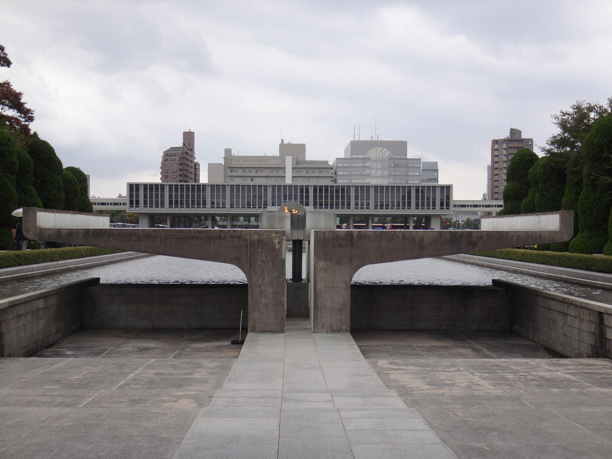 Peace memorial and reflecting pool