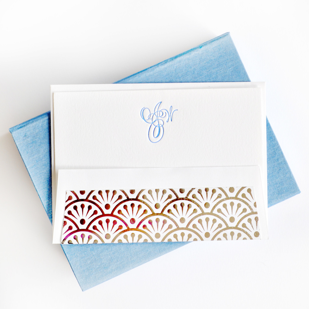Petite Blush Silk Stationery Box - P39 — Haute Papier