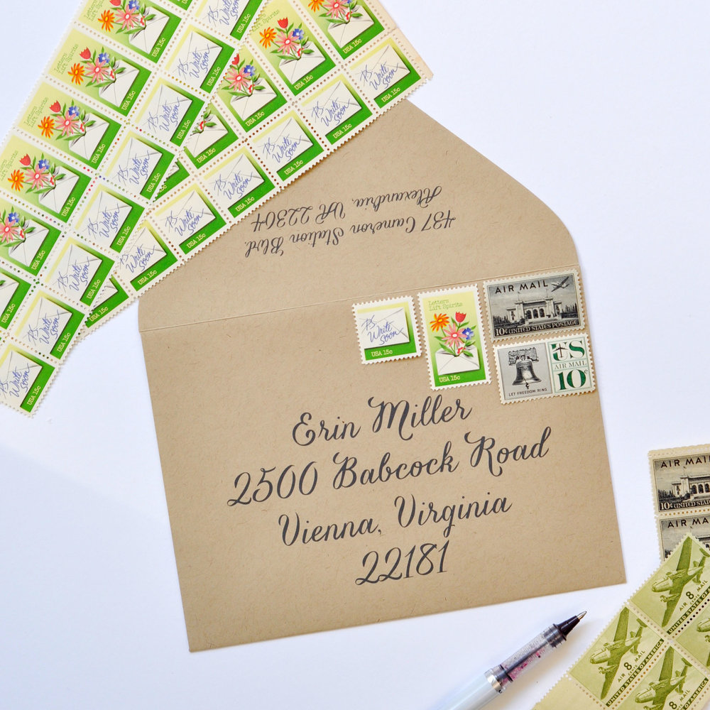 Letters Lift Spirits Vintage Stamp Set — Haute Papier