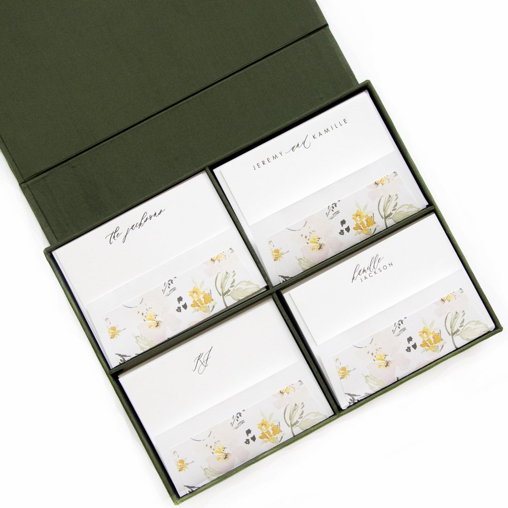Petite Blush Silk Stationery Box - P39 — Haute Papier