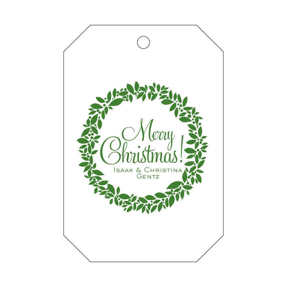 Personalized Christmas Gift Stickers - Round Merry Labels Custom