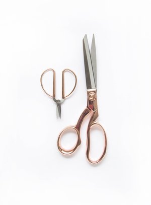 Tiny Gold Scissors with Pink Leather Sleeve — SMALLWOODS STUDIOS