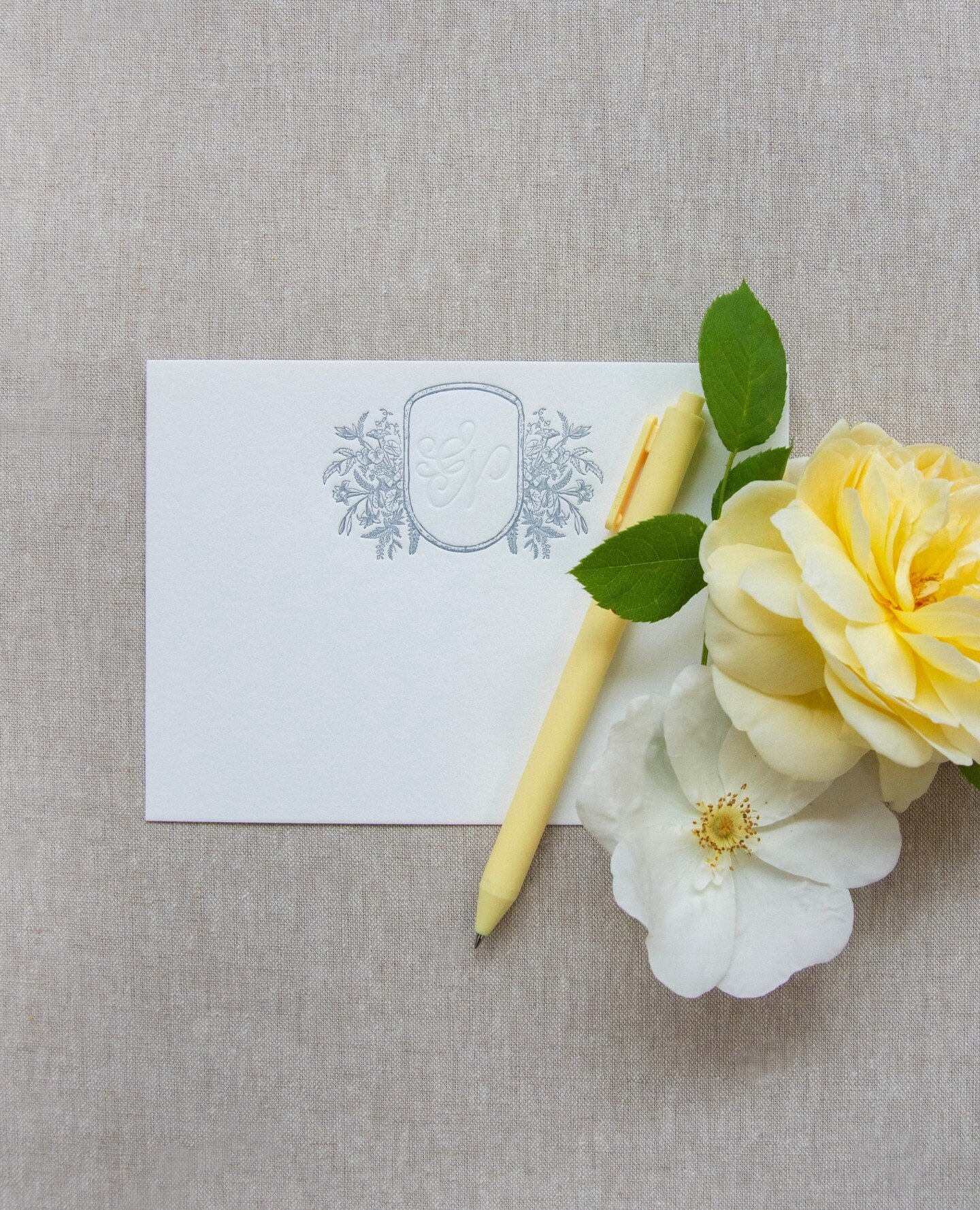 If April showers bring these beautiful May flowers, what do these May showers bring?  We're going with pretty floral stationery like this new monogram! ⁠
.⁠
.⁠
.⁠
⁠
#hautepapier #letterpress #letterpressed #letterpresslove #acreativedc #dailydoseofpa