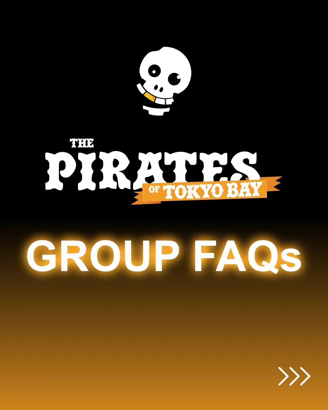 初めての方へ！よくある質問まとめ 👇 First time at a Pirates show? Read this! 🏴&zwj;☠️

「英語がわからなくても大丈夫？」「一人で行っても平気？」 そんな疑問にお答えします！👉（スワイプしてね）
一番多い質問： 「日本語英語と英語、両方話せないとダメ？」
答え： 全然OKです！🙆&zwj;♀️
難しい言葉は使いません。ジェスチャーや「顔芸」あり、即興で作っためちゃくちゃ語も使います。英語が苦手でも、日本語が苦手でも、必ず楽しめます！

✅