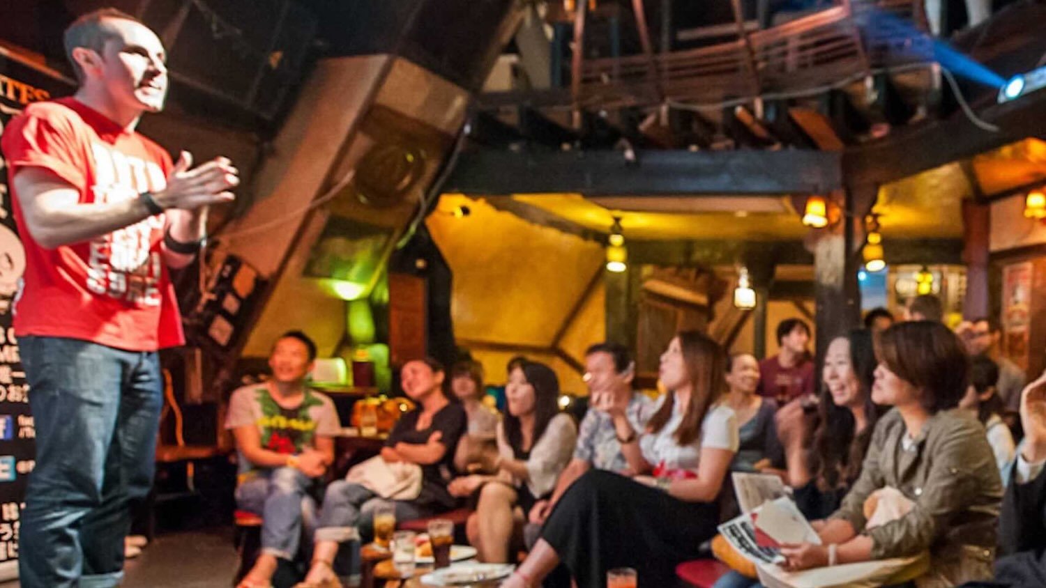 Live improv comedy show at What the Dickens pub in Ebisu, 日本語と英語の即興コメディ 恵比寿, Pirates of Tokyo Bay