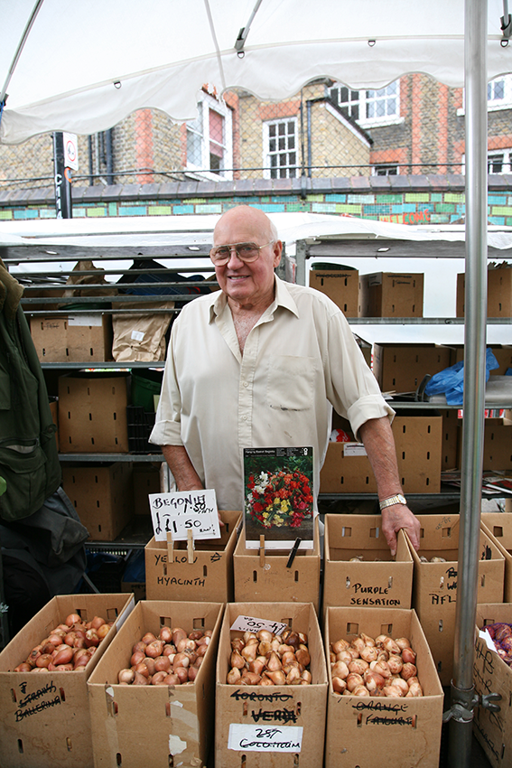   Flower seller  From a series for the Colombia Road Cooperative website 