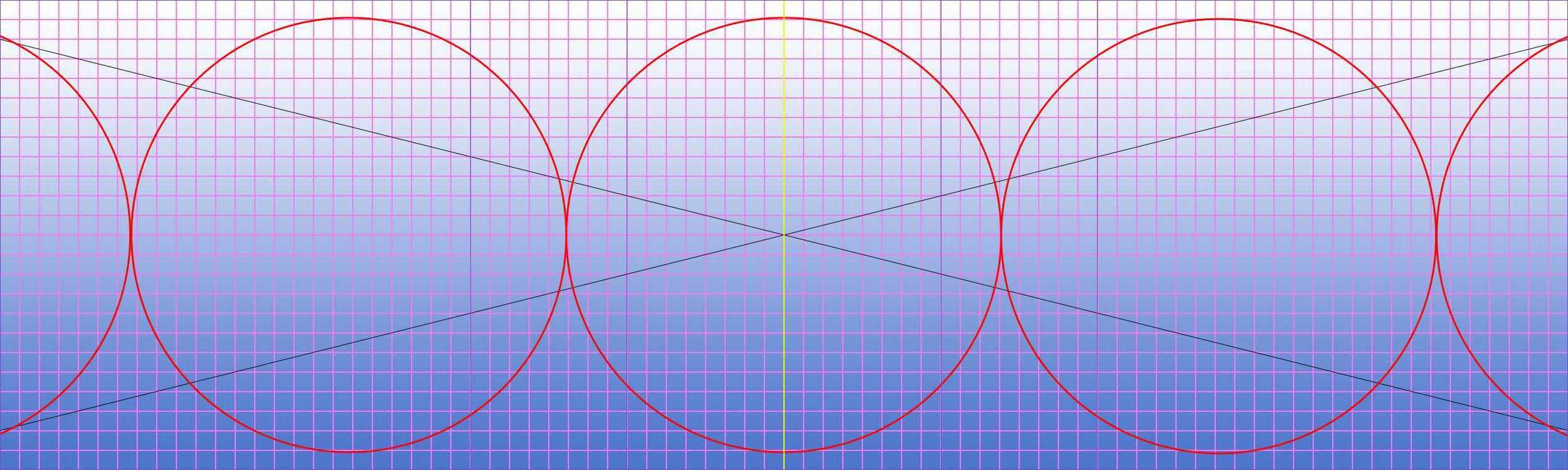 A finished projection alignment grid