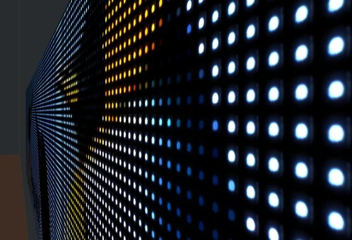 Close-up of 3D video display model