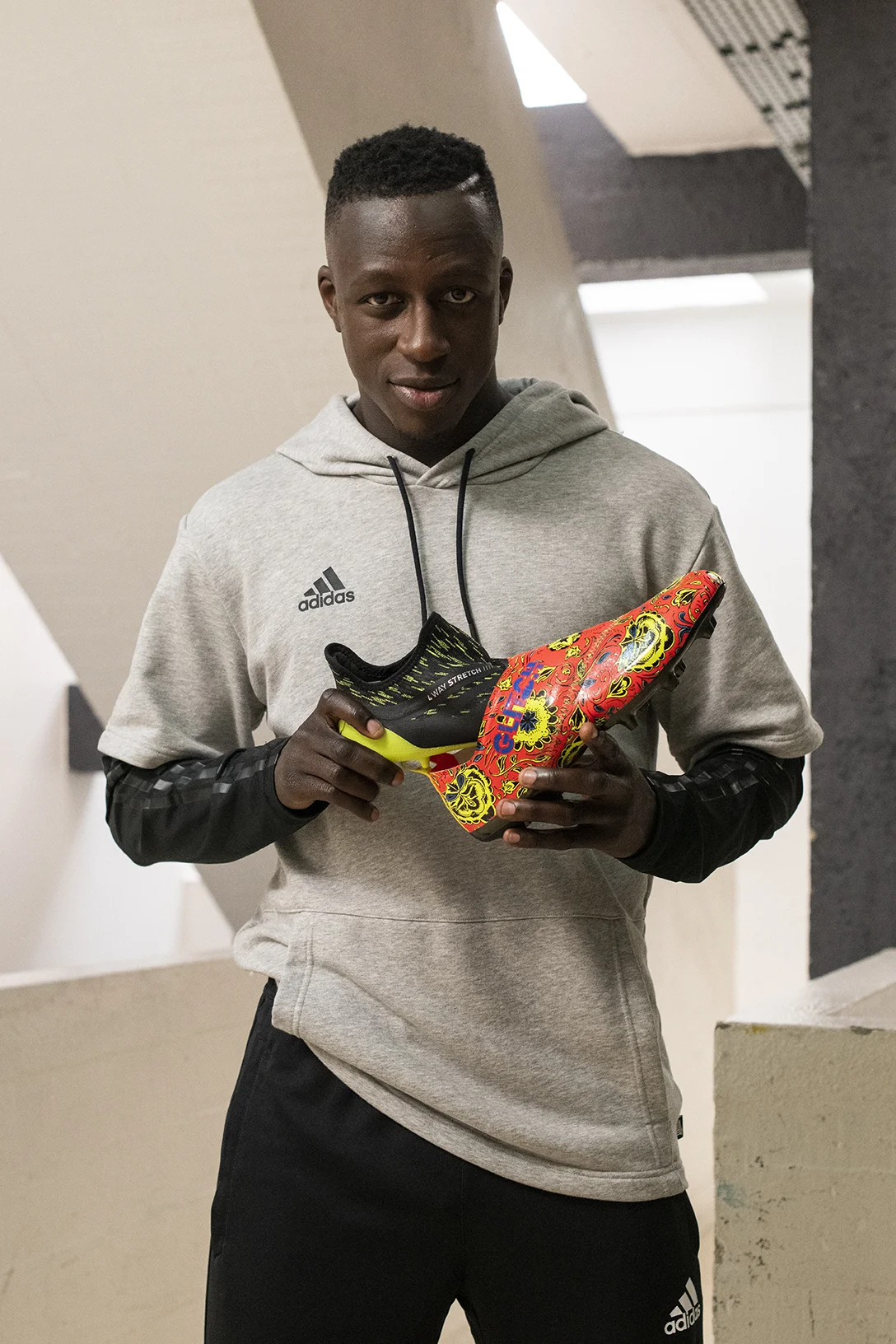 Benjamin Mendy, 'The Shark'. Man City and France, photographed for Adidas. Agency: IRIS Worldwide