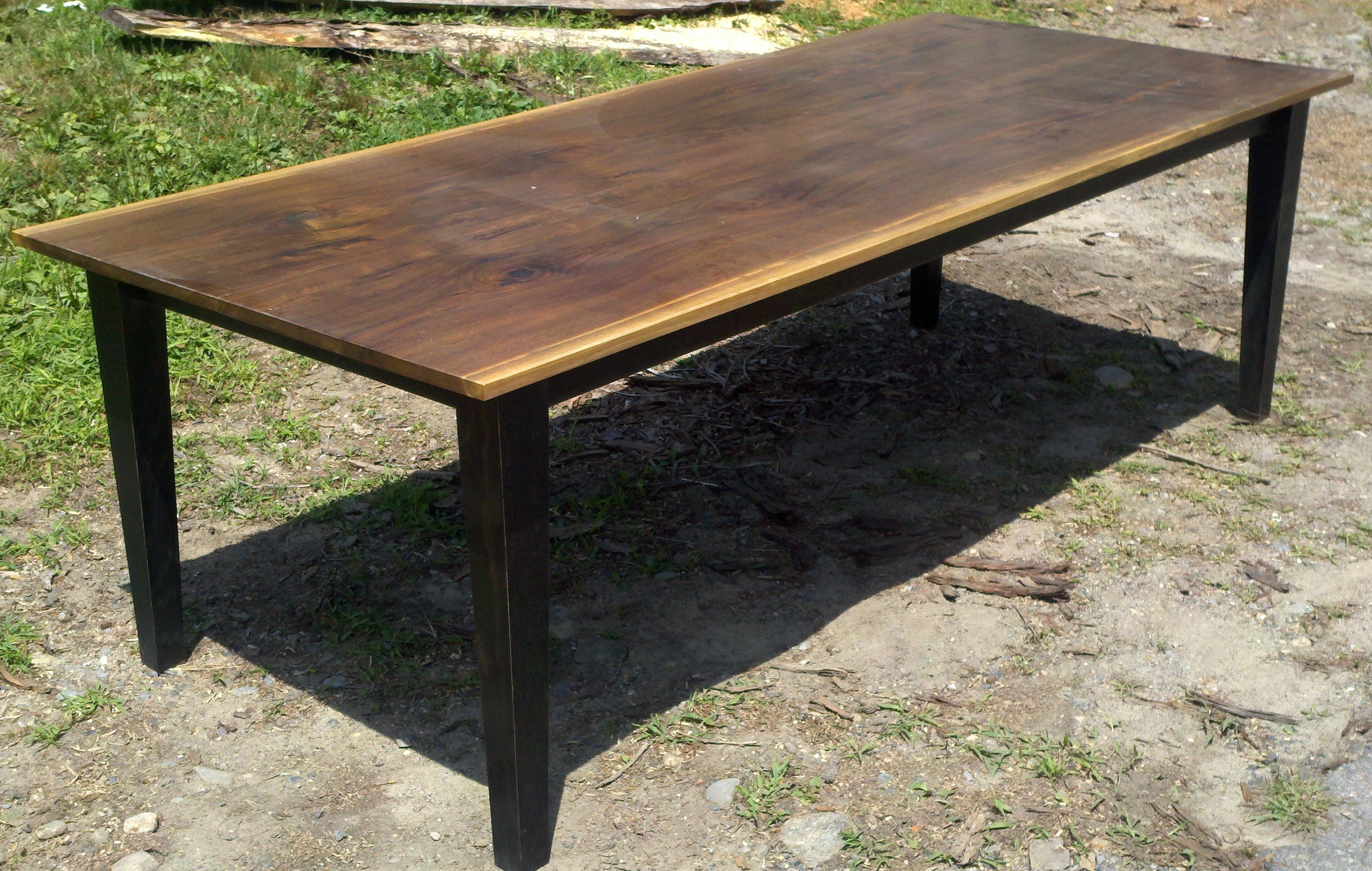 Eastern Black Walnut and ebonized Black Oak base