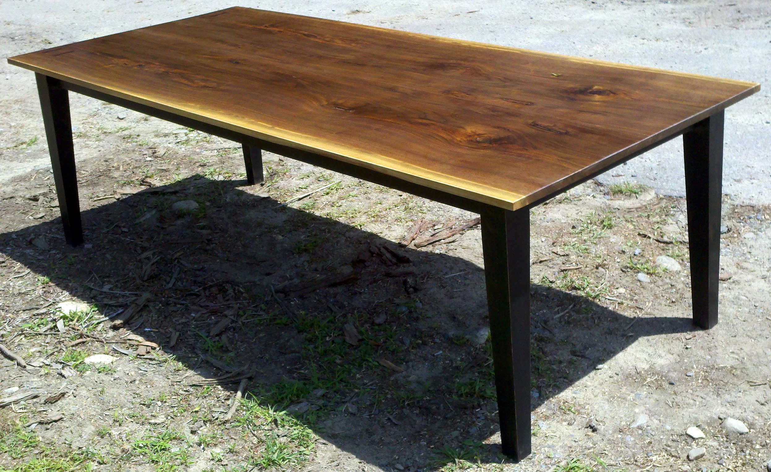 Eastern Black Walnut and ebonized Black Oak base