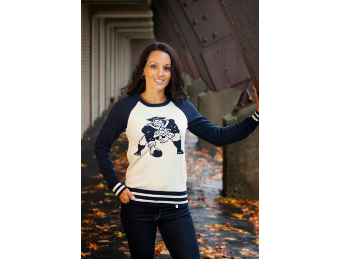 #180638-105 47 Brand Patriots Passblock Sweater $70.00