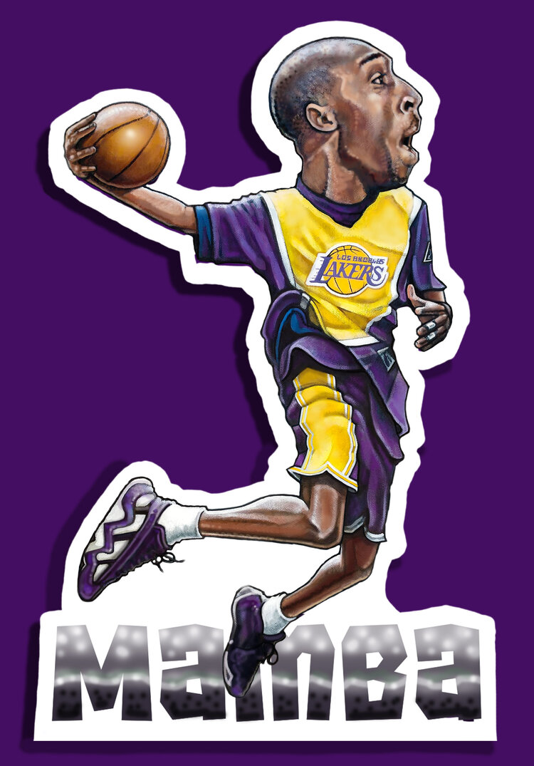 Kobe Dunk Contest Poster Lakers Poster NBA Poster Kobe -  Sweden