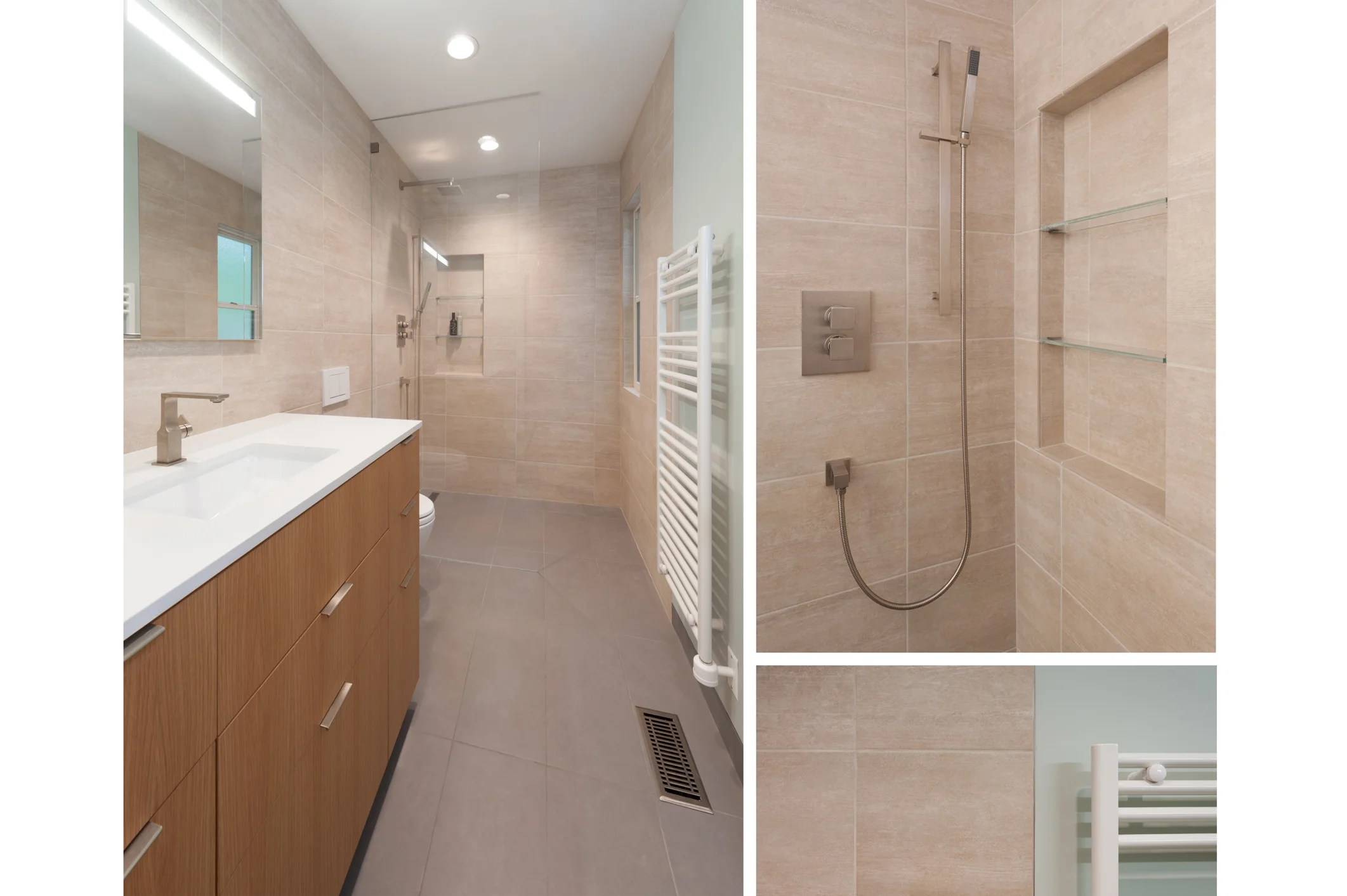      relax + rejuvenate   This creative couple’s dream was to add a spa-like atmosphere to their existing Master and Guest bathrooms offering both relaxation and rejuvenation at the same time. The Master bathroom received a under-mount tub in lieu of