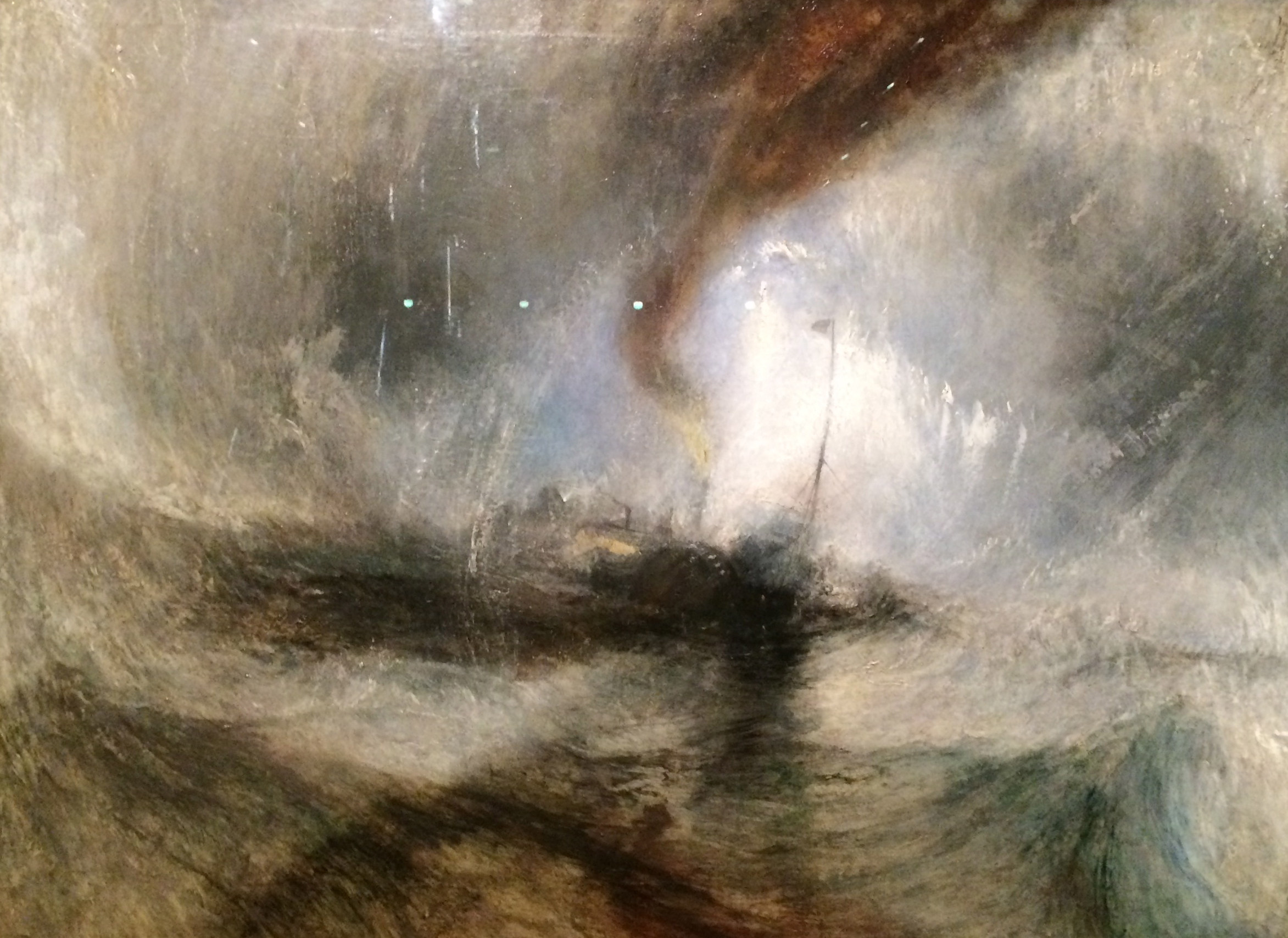 Snow Storm Steam Boat off a Harbour's Mouth making Signals in Shallow Water and going by the Lead. The Author was in this Storm on the Night the Arile left Harwich Oil on canvas: exhibited 1842