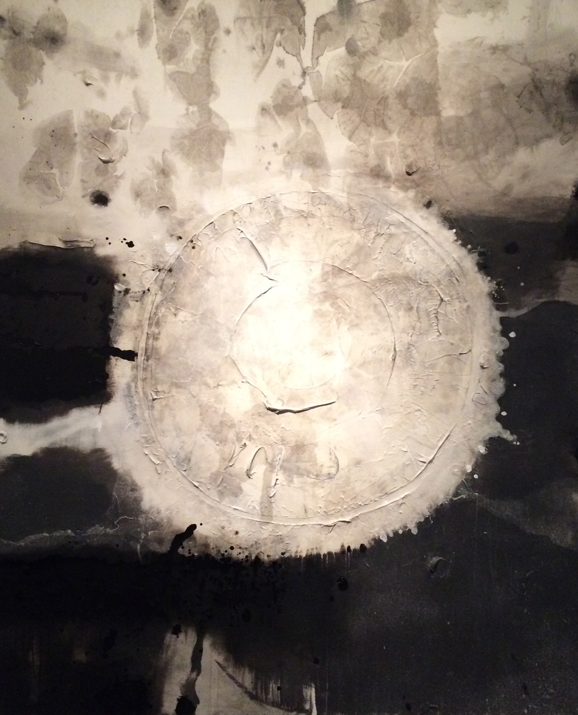 First Drop of Water Series #2, 2014 By Zhang Jian-Jun (Chinese b. 1955); Ink, oil, acrylic, and paper fibers on canvas. 
