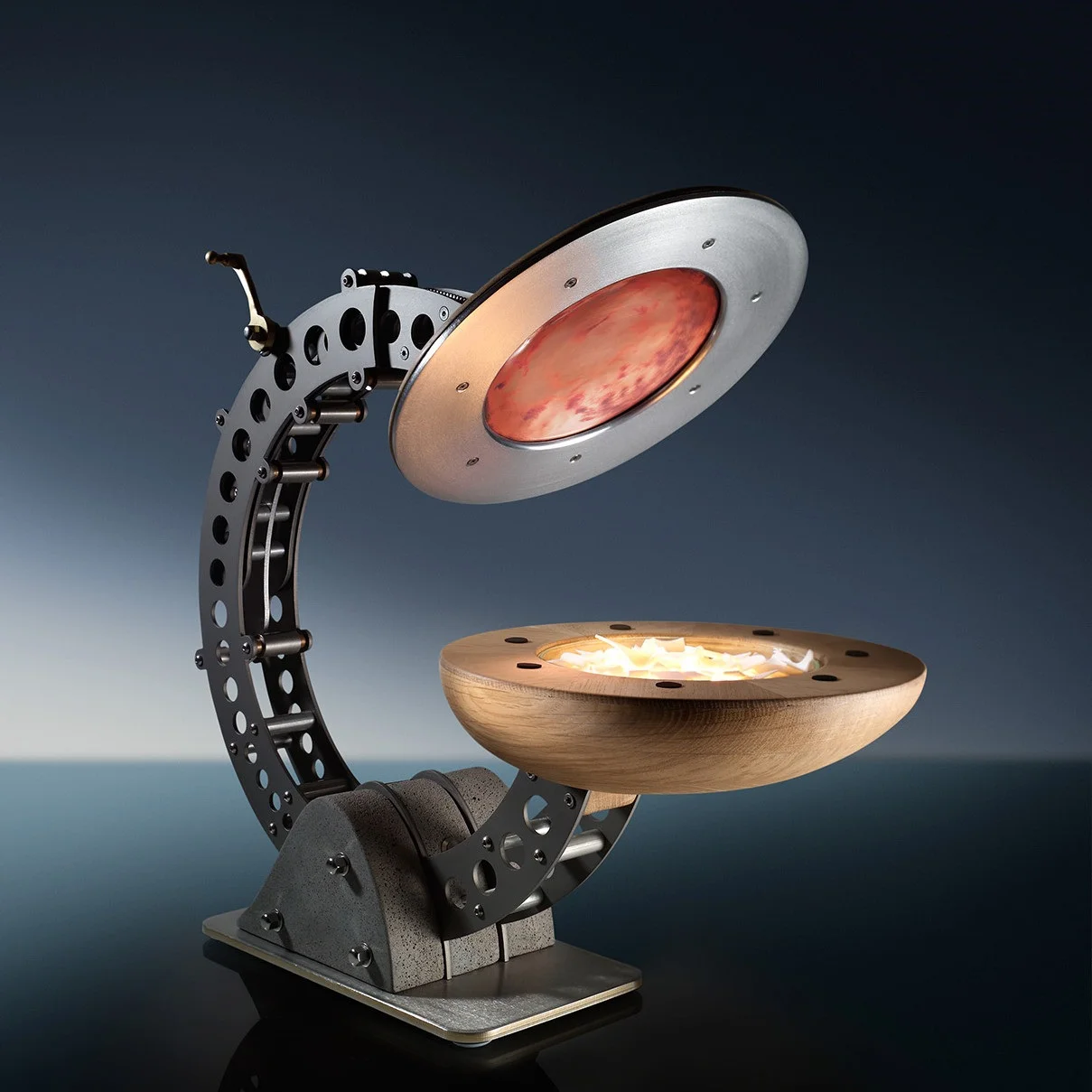 Clamshell Alchemist sculptural lamp