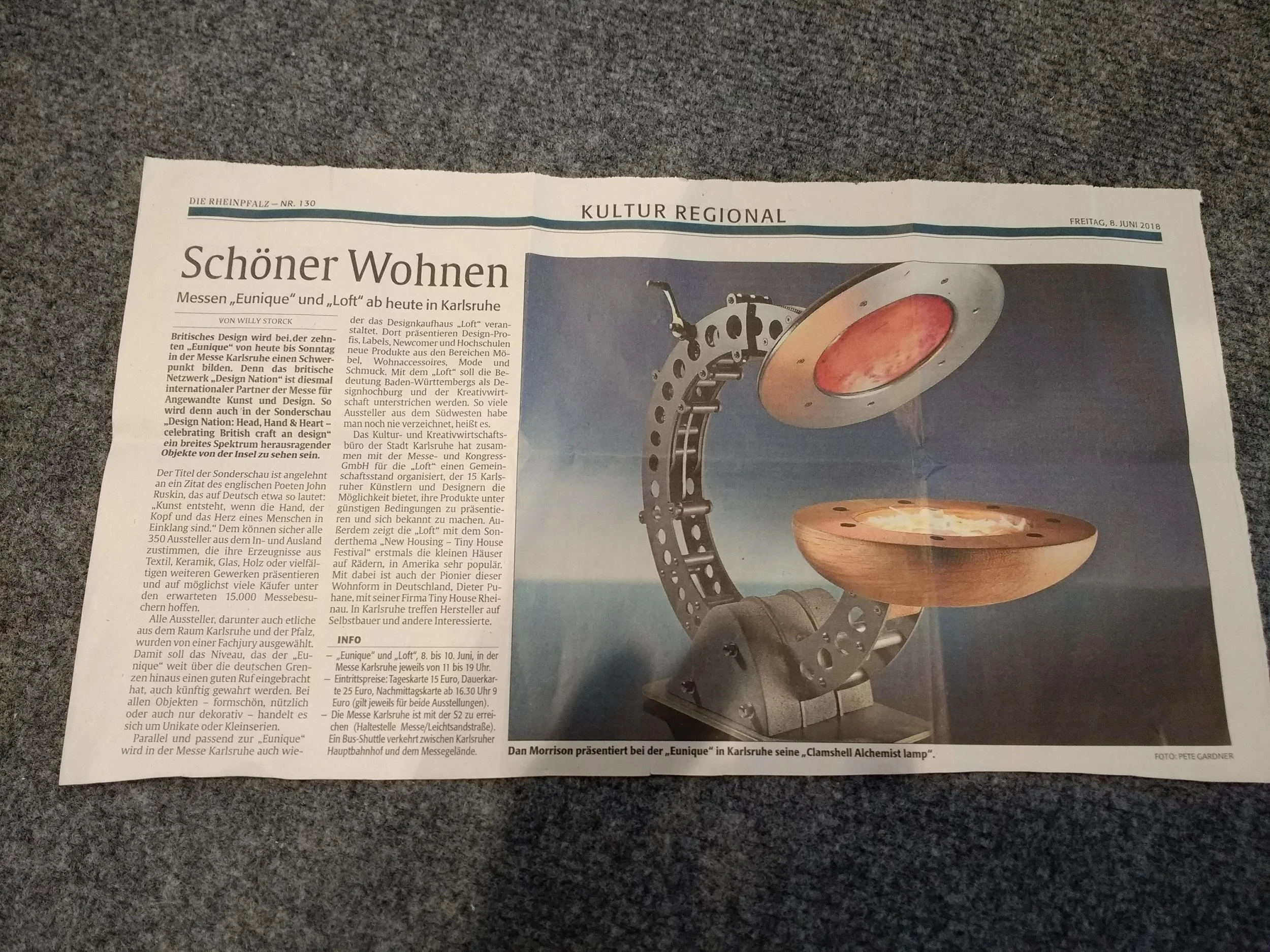 Nice big picture in Die Rheinpfalz