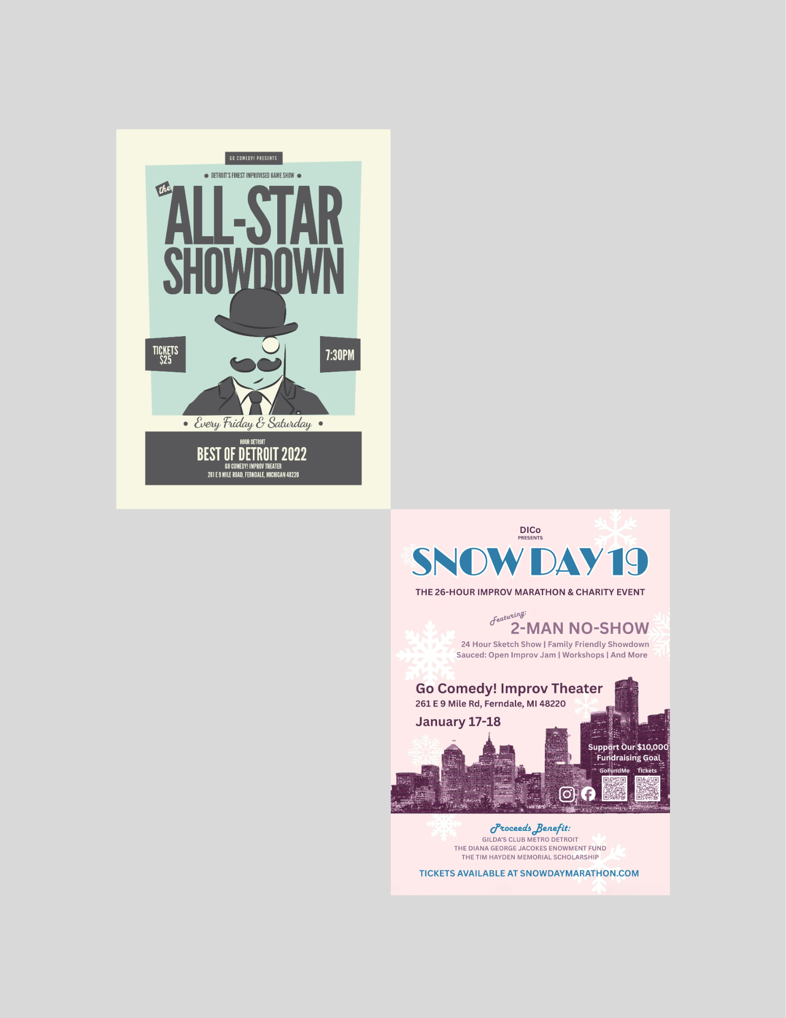 All-Star Showdown | Improvised Game Show (7:30pm) /Snow Day Marathon | 26 hours of Improv  (9:30PM) 