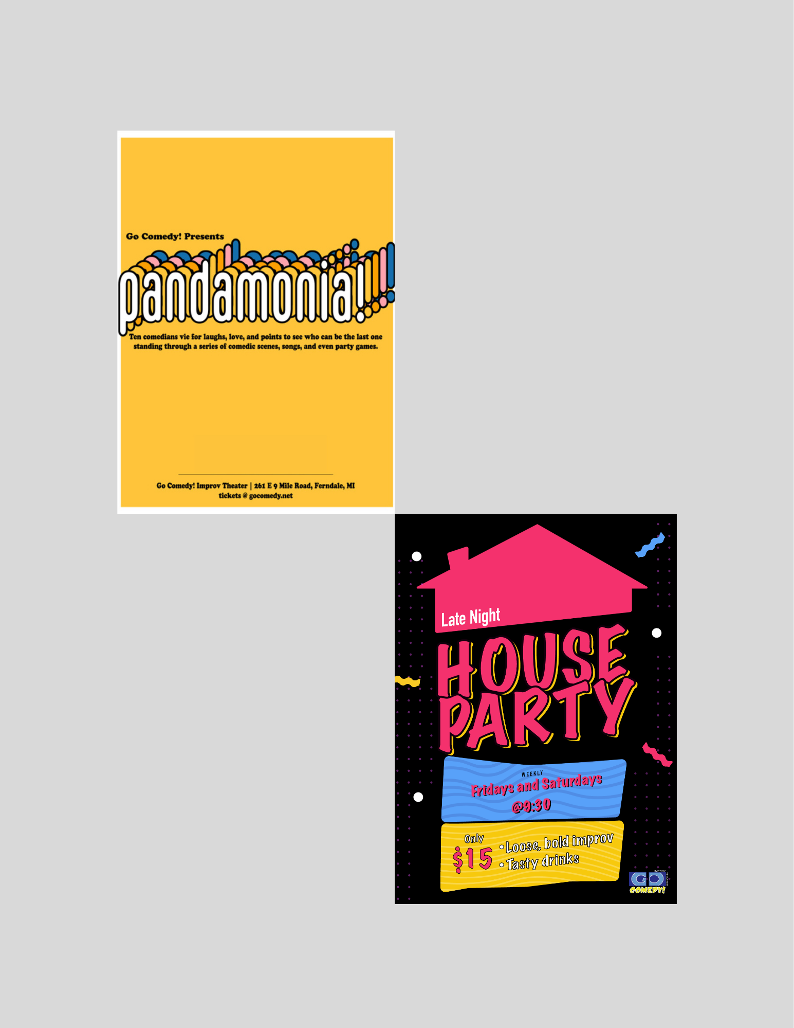 Pandamonia | Chaotic Improv Comedy Show(7:30pm) / Late Night House Party | Improvised  Show (9:30PM)