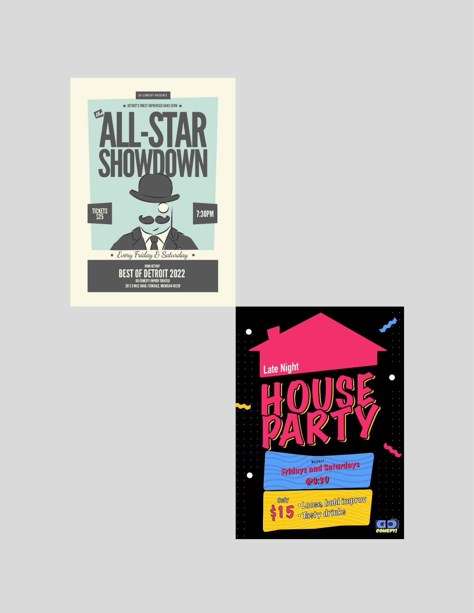 All-Star Showdown | Improvised Game Show (7:30pm) / Late Night House Party | Improvised Show (9:30PM)