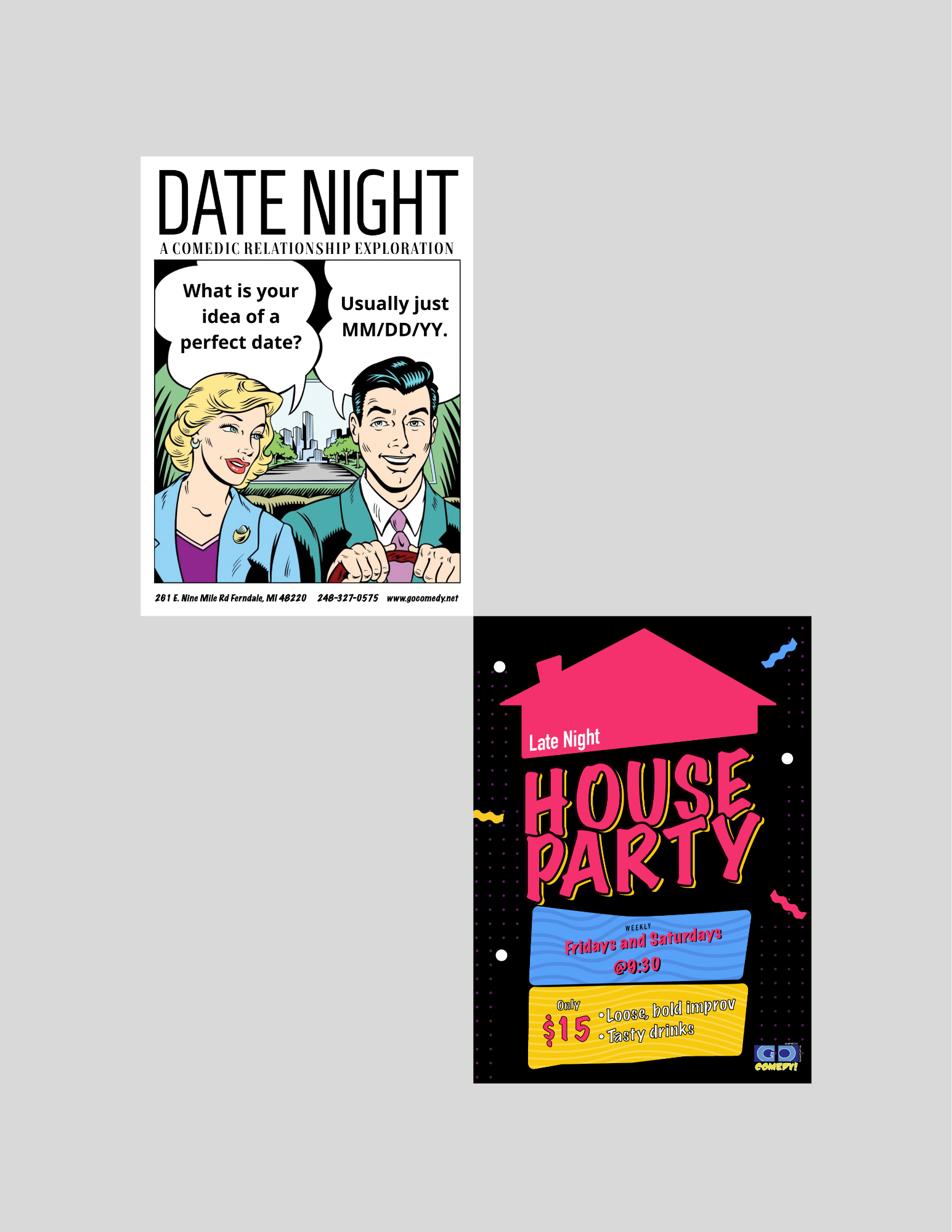 Date Night | Improvised Romance Show (7:30pm) / Late Night House Party | Improvised Show (9:30PM)